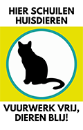 anti vuurwerkposter voor dieren kat a3