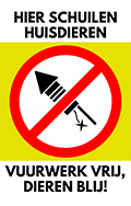 anti vuurwerkposter voor dieren vuurwerk a3