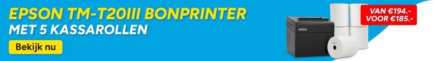 Epson TM-T20III ticketprinter met 5 kassarollen: van € 194 voor € 185