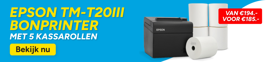 Epson TM-T20III bonprinter met 5 kassarollen: van € 194 voor € 185