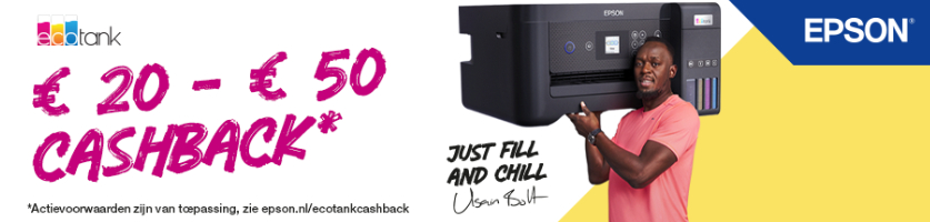 Epson € 20 tot € 50 cashback op verschillende printers