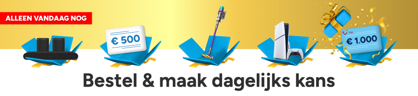 Bestel en maak dagelijks kans! Bestel en maak dagelijks kans!